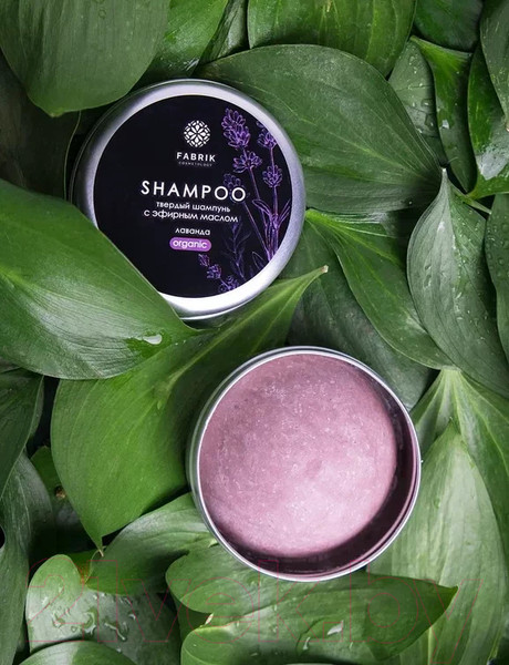 Изображение товара Твердый шампунь для волос Fabrik Cosmetology С эфирным маслом Лаванда (55г)