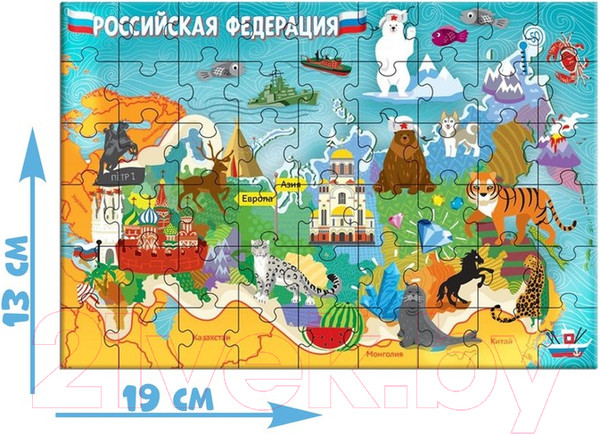Изображение товара Пазл Puzzle Time В елочном шаре Моя Россия / 4923773 (54эл)