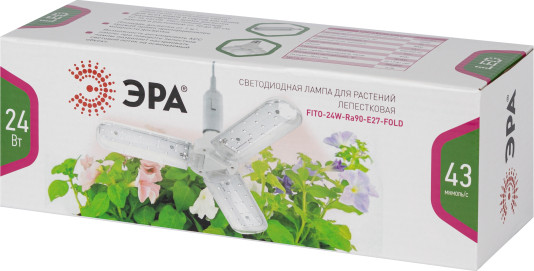 Изображение товара Светильник для растений ЭРА FITO-24W-Ra90-E27-FOLD / Б0057285