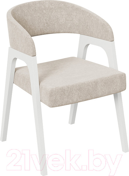 Изображение товара Стул ТриЯ Техас 1 W-101 (белый матовый/ткань 208 велюр Jercy Cream)