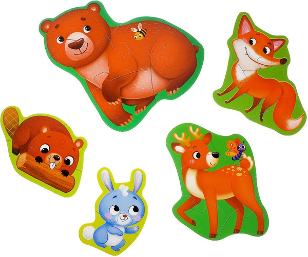 Изображение товара Развивающая игра Puzzle Time Макси-пазлы Лесные жители / 5378740