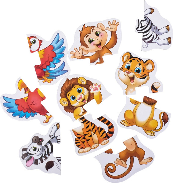 Изображение товара Развивающая игра Puzzle Time Макси-пазлы Веселый зоопарк / 3443432