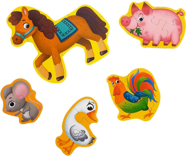 Изображение товара Развивающая игра Puzzle Time Макси-пазлы Наша ферма / 5378743 (20эл)