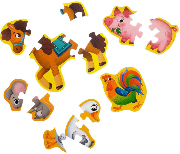 Изображение товара Развивающая игра Puzzle Time Макси-пазлы Наша ферма / 5378743 (20эл)