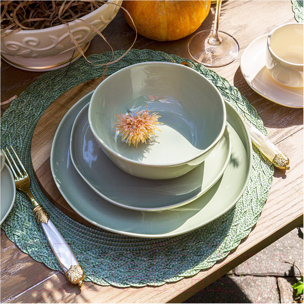 Изображение товара Тарелка закусочная (десертная) Lefard Trendy / 85-1832 (зеленый)