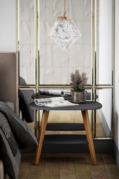 Изображение товара Журнальный столик Мебелик Хадсон (графит/дуб светлый)