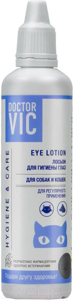 Изображение товара Средство для ухода за глазами животных Doctor VIC Лосьон для собак и кошек (100мл)