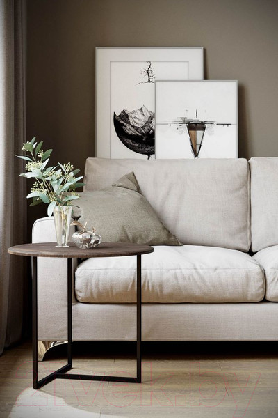 Изображение товара Журнальный столик Мебелик Альбано (акация/черный)