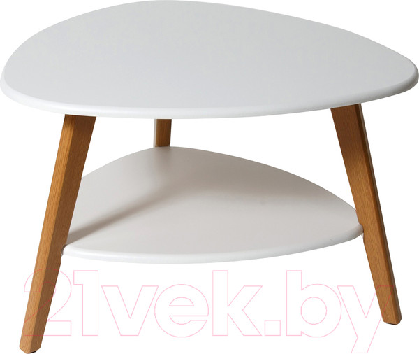 Изображение товара Журнальный столик Мебелик Бруклин (белый/дуб светлый)