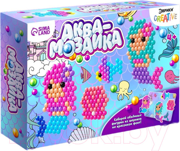 Изображение товара Развивающая игра Эврики Русалки. Аквамозаика с декорациями / 4378606