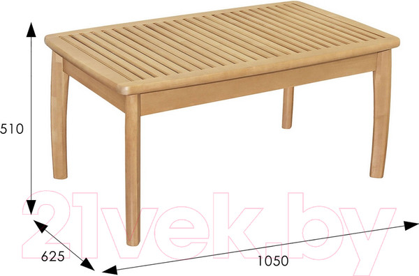 Изображение товара Журнальный столик Мебелик Массив решетка (бук)