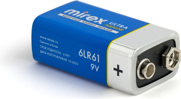 Изображение товара Батарейка Mirex 6LR61 9V / 23702-6LR6-E1