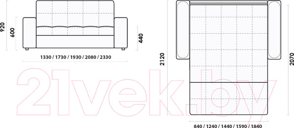 Изображение товара Диван Rivalli Порто 180 (Tango Terra)