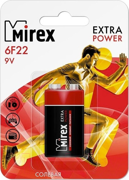 Изображение товара Батарейка Mirex 6F22 9V / 23702-6F22-E1