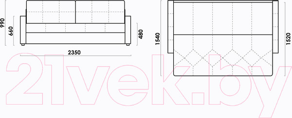 Изображение товара Диван Rivalli Сорренто (Tutor Midnight)