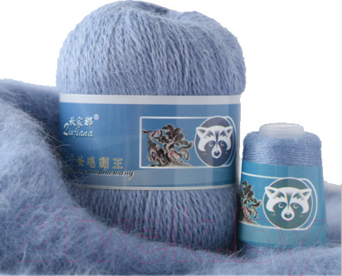 Изображение товара Пряжа для вязания ХоббиБум Пух Норки 847 (серо-голубой)