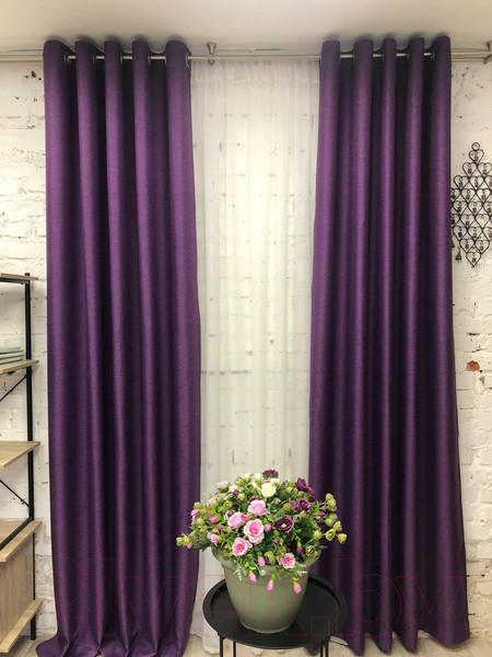 Изображение товара Комплект штор Модный текстиль 06L / 112MT222611 (260x180, 2шт, фиолетовый)
