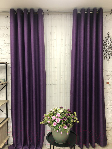 Изображение товара Комплект штор Модный текстиль 03L / 112MT222611 (260x210, 2шт, фиолетовый)