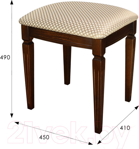 Изображение товара Банкетка Мебелик Васко В 107Н (орех/атина золото)