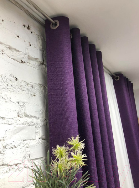 Изображение товара Штора Модный текстиль 06L1 / 112MT222611 (260x150, фиолетовый)