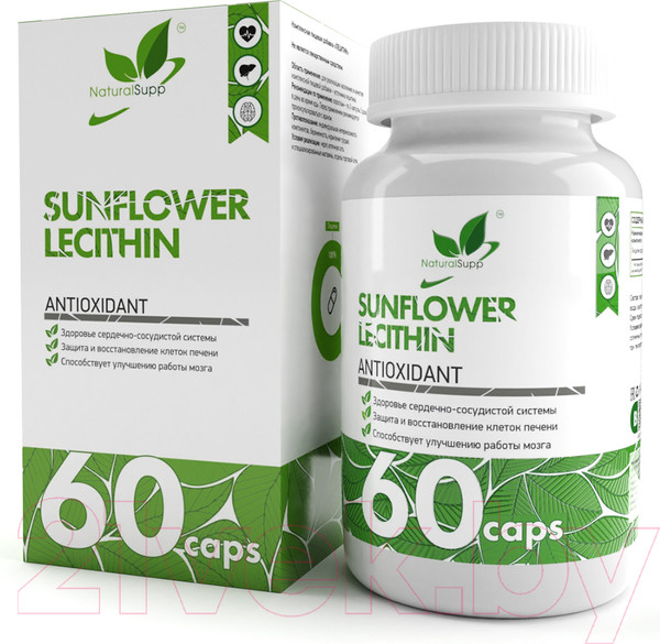 Изображение товара Пищевая добавка NaturalSupp Лецитин + Lecithin Sunflower (60капсул)