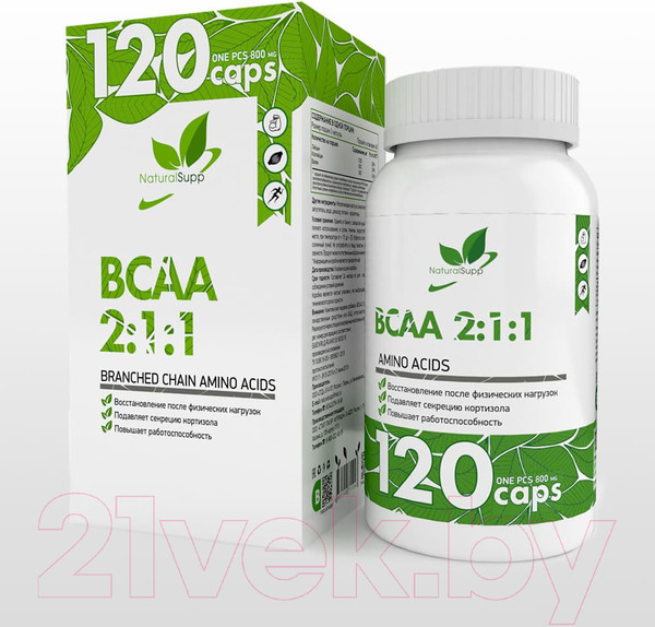 Изображение товара Аминокислоты BCAA NaturalSupp 2:1:1 (60капсул)