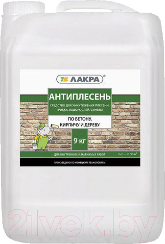Изображение товара Защитно-декоративный состав Лакра Антиплесень (9кг)