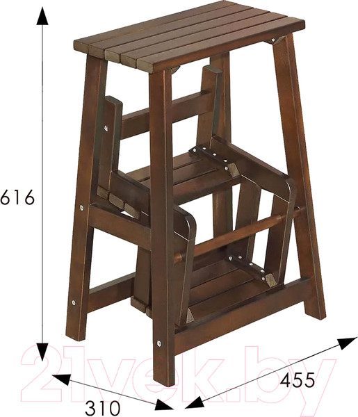 Изображение товара Табурет-лестница Мебелик Орех