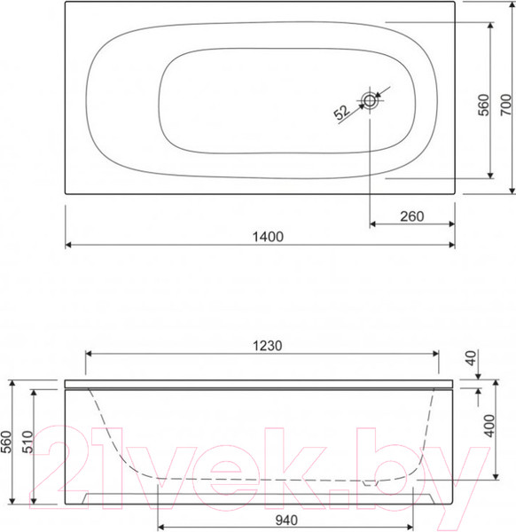 Изображение товара Экран для ванны Cezares ECO-140-SCR-W37