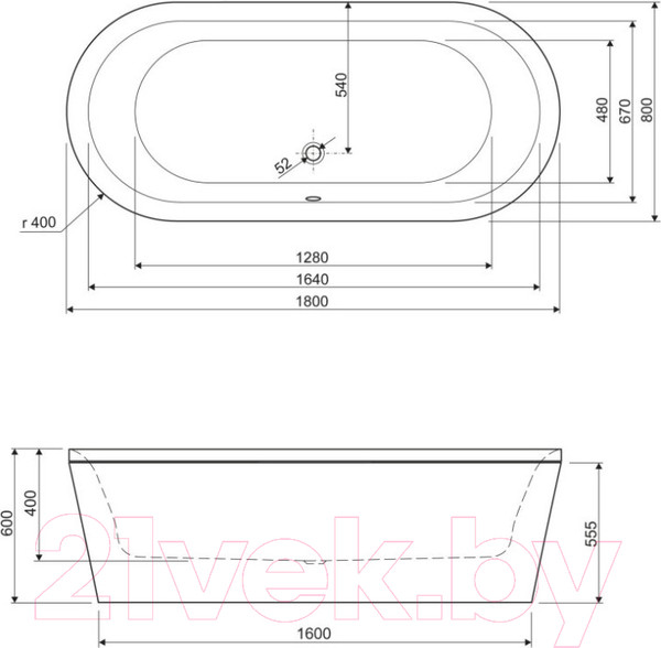 Изображение товара Экран для ванны Cezares METAURO-Central-180-SCR-W37