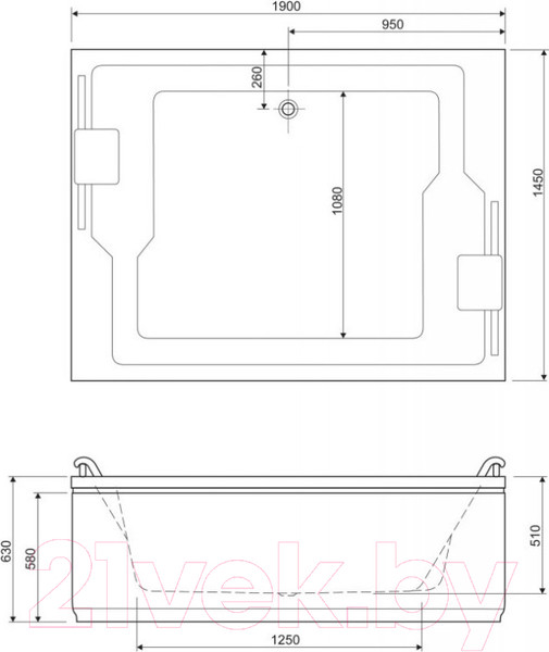 Изображение товара Экран для ванны Cezares PLANE-DUO-190-SCR-W37
