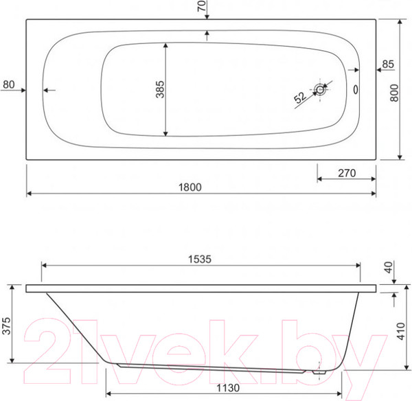 Изображение товара Экран для ванны Cezares EM-180-SCR-W37