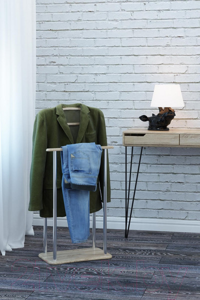 Изображение товара Стойка для одежды Мебелик Костюмная Элдридж (дуб беленый)