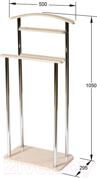 Изображение товара Стойка для одежды Мебелик Костюмная Элдридж (дуб беленый)