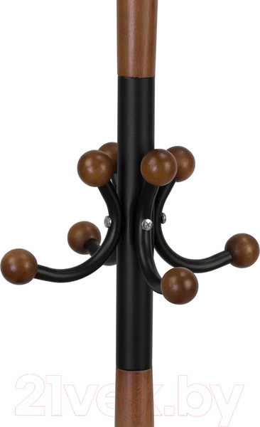 Изображение товара Вешалка для одежды Мебелик Д 1 (черный/средне-коричневый)