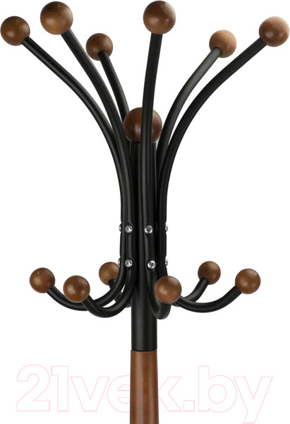 Изображение товара Вешалка для одежды Мебелик Д 1 (черный/средне-коричневый)