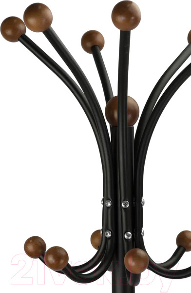 Изображение товара Вешалка для одежды Мебелик Д 1 (черный/средне-коричневый)