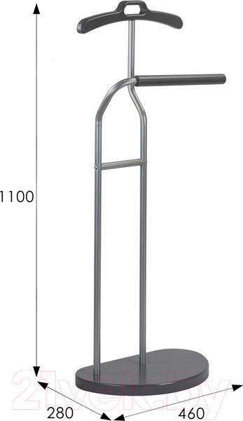 Изображение товара Стойка для одежды Мебелик Костюмная Д 10 (металлик/серый графит)