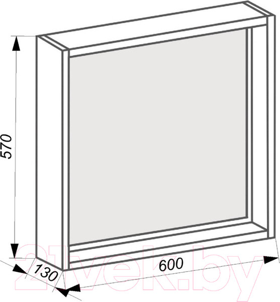 Изображение товара Зеркало ЗОВ Женева 60 / JZLWP564570 (белый)