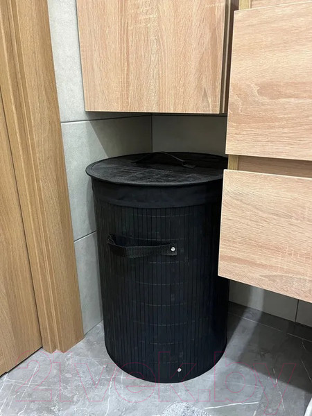 Изображение товара Корзина для белья Рыжий кот BLB-01-B / 104487 (черный)