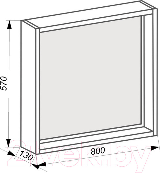 Изображение товара Зеркало ЗОВ Женева 80 / JZLHO764570 (дуб медовый)
