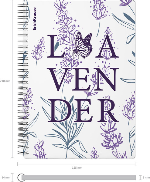 Изображение товара Тетрадь Erich Krause Lavender / 58329 (80л, клетка)