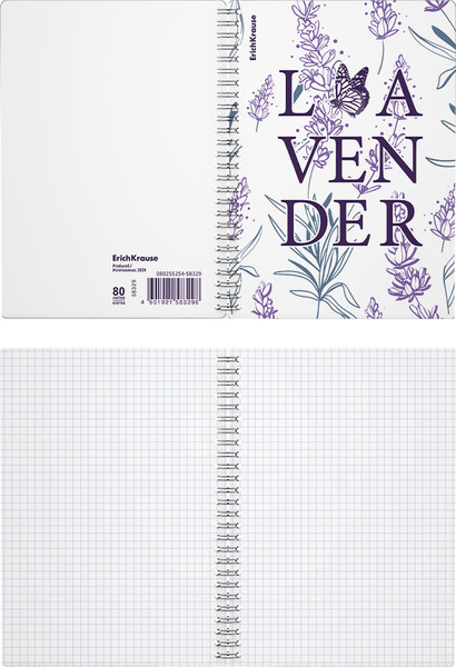Изображение товара Тетрадь Erich Krause Lavender / 58329 (80л, клетка)