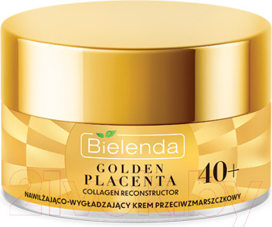 Изображение товара Крем для лица Bielenda Golden Placenta Увлажняющий и разглаживающий против морщин 40+ (50мл)