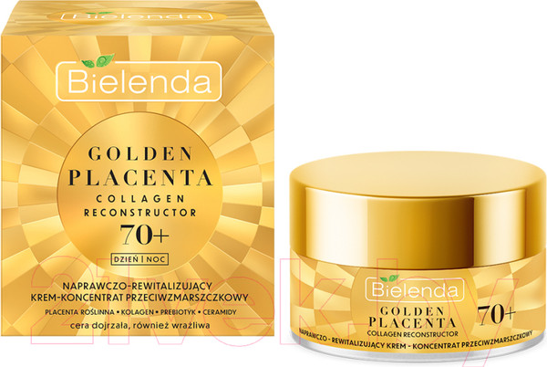Изображение товара Крем для лица Bielenda Golden Placenta Восст. и ревитализирующий против морщин +70 (50мл)
