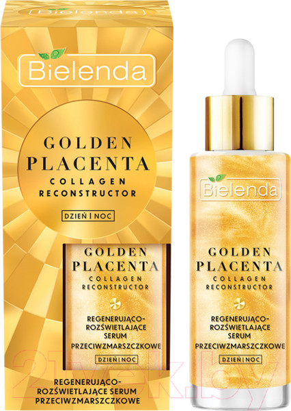 Изображение товара Сыворотка для лица Bielenda Golden Placenta Восстанавливающая и осветляющая против морщин (30мл)