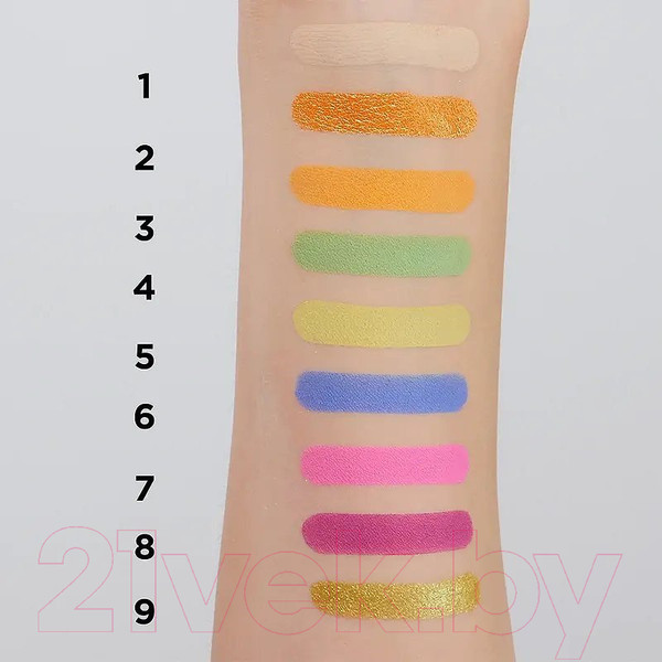Изображение товара Палетка теней для век Eveline Cosmetics Look Up №1-9 Neon Lime (10г)