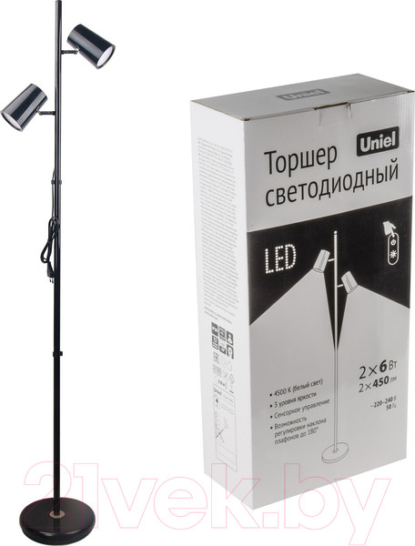 Изображение товара Торшер Uniel ULM-T600 / UL-00010174 (тусклый черный)