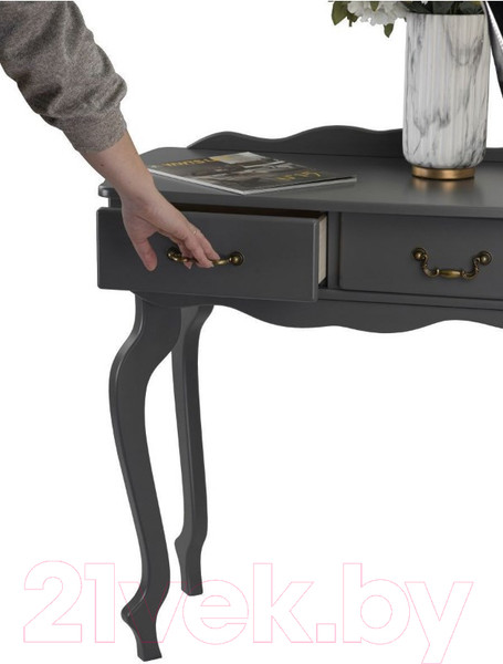 Изображение товара Консольный столик Мебелик Берже 21 (серый графит)