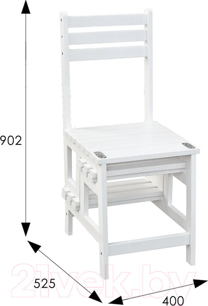 Изображение товара Cтул-лестница Мебелик Массив (снег)